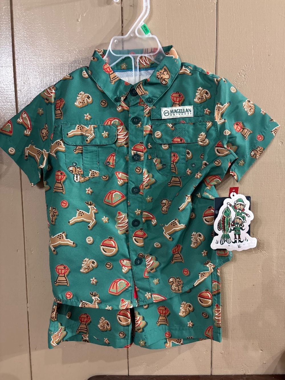 Magellan outdoor 2 piece 3T holiday set, gingerbread